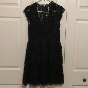 Anthropologie Black Lace Cocktail Dress